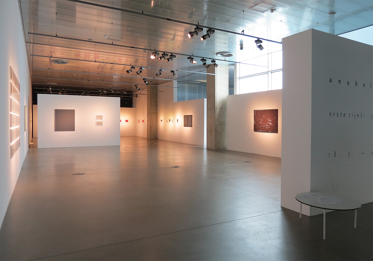 2014. VRSTE RIJEČI, Muzej suvremene umjetnosti – No galerija, Zagreb